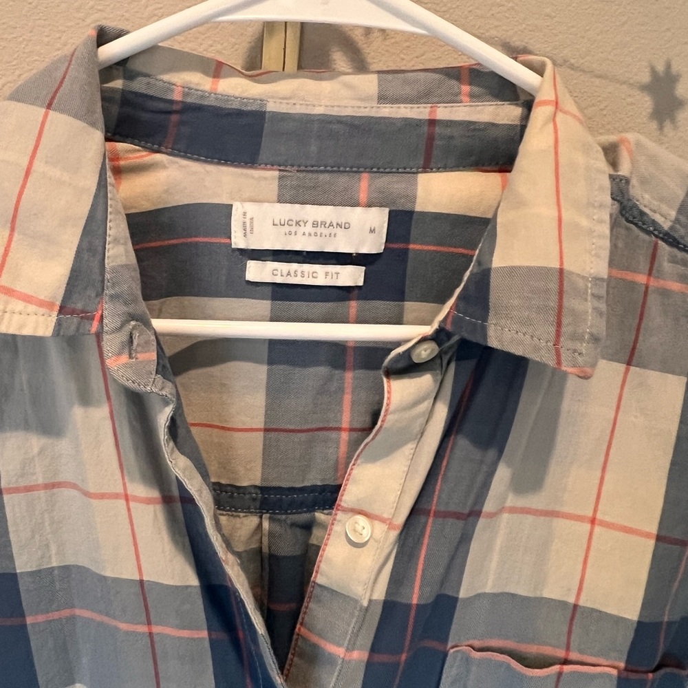 Lucky Brand Women’s Cotton Plaid Button-Up Shirt - Picture 2 of 3